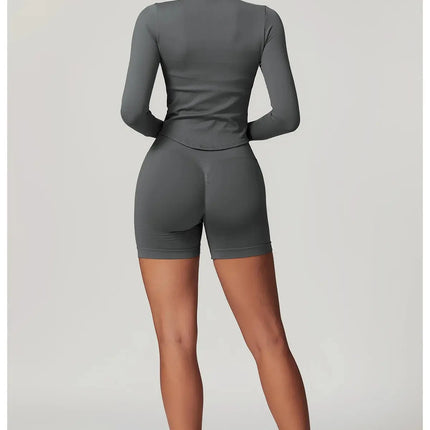 Long Sleeve Stand Collar Fitness & Running Top