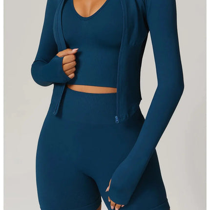 Long Sleeve Stand Collar Fitness & Running Top