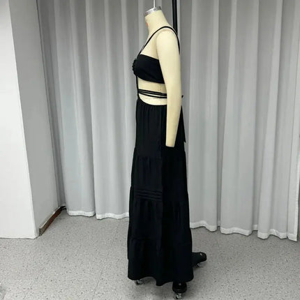 Women’s Sexy Summer Dress – Sleeveless, Backless & Pleated Beach Party Style