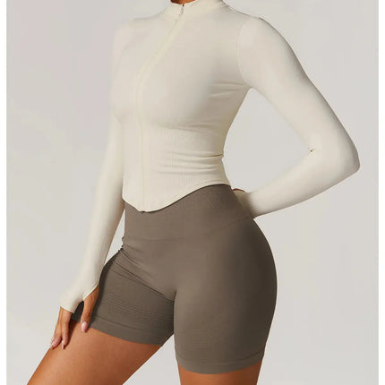 Long Sleeve Stand Collar Fitness & Running Top