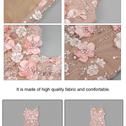 Long Dress Pearls Sequins Structured Flowers High Split Sheer Mesh Trendy Celebrity Party Gown