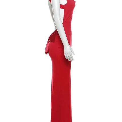 Backless Bodycon with Bow Lace-Up Detail, Sexy Mermaid