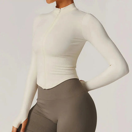 Long Sleeve Stand Collar Fitness & Running Top