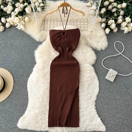 "An elegant bodycon silhouette with a refined, curve-enhancing fit."