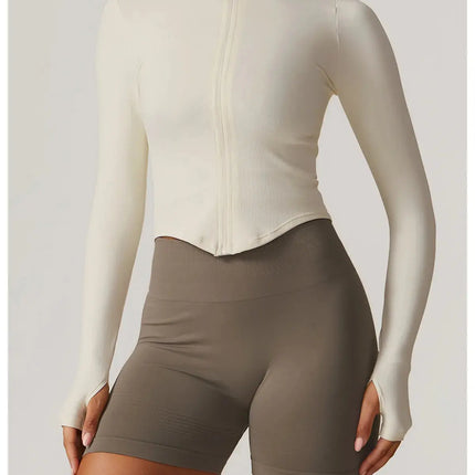 Long Sleeve Stand Collar Fitness & Running Top