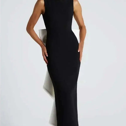 "Mozision  Backless Maxi Dress – Elegant A-Line Party & Evening Gown"