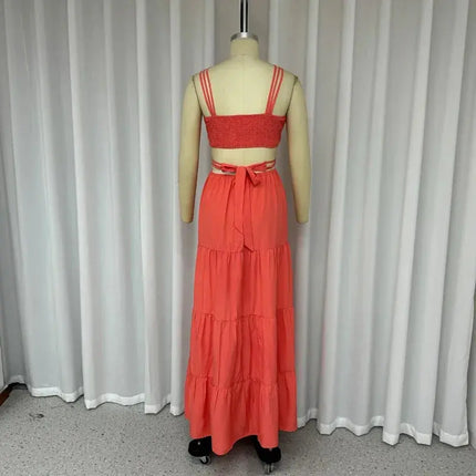 Women’s Sexy Summer Dress – Sleeveless, Backless & Pleated Beach Party Style