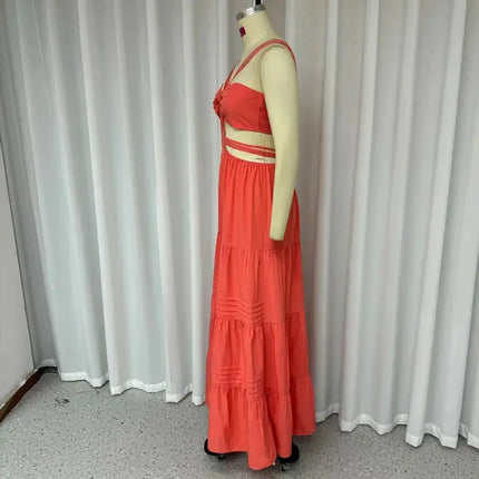 Women’s Sexy Summer Dress – Sleeveless, Backless & Pleated Beach Party Style