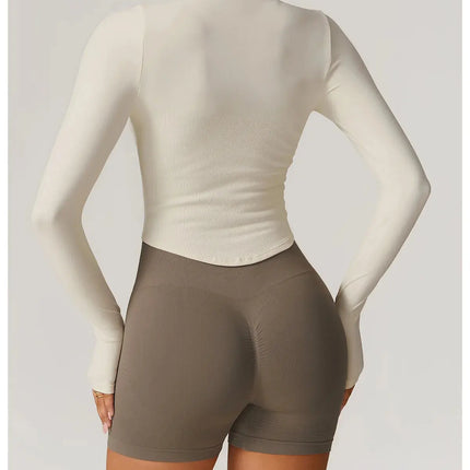 Long Sleeve Stand Collar Fitness & Running Top
