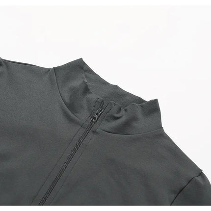 Long Sleeve Stand Collar Fitness & Running Top
