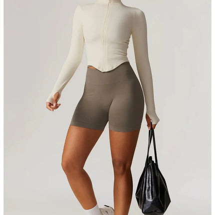 Long Sleeve Stand Collar Fitness & Running Top