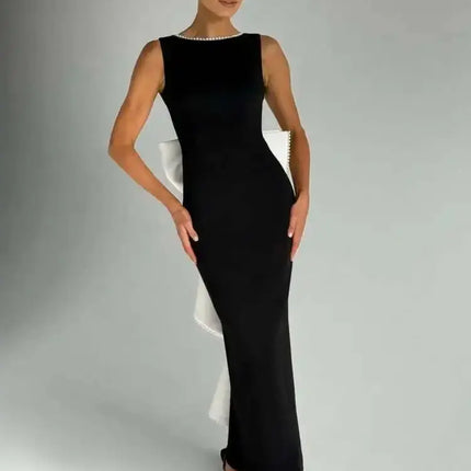 "Mozision  Backless Maxi Dress – Elegant A-Line Party & Evening Gown"