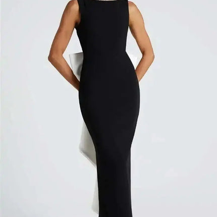 "Mozision  Backless Maxi Dress – Elegant A-Line Party & Evening Gown"