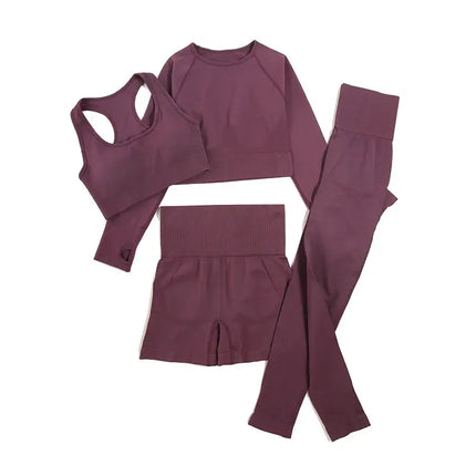 Women’s Yoga Set – 2/3/4 Pcs Fitness Gym Sportswear