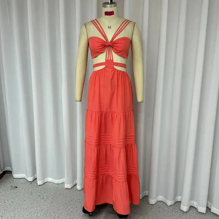 Women’s Sexy Summer Dress – Sleeveless, Backless & Pleated Beach Party Style
