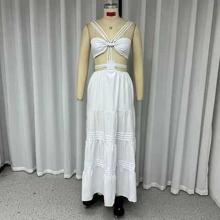 Women’s Sexy Summer Dress – Sleeveless, Backless & Pleated Beach Party Style