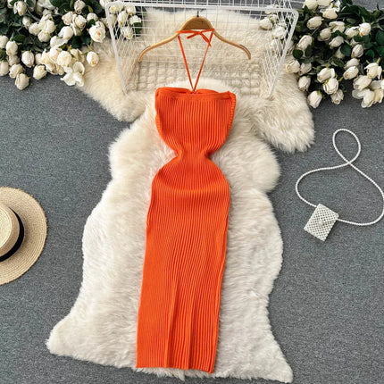 "An elegant bodycon silhouette with a refined, curve-enhancing fit."